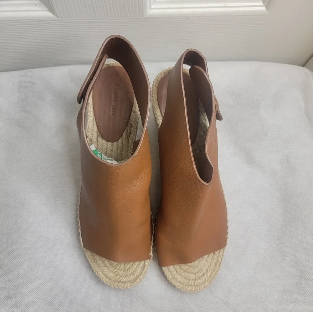 Céline Phoebe Philo Leather Espadrille Wedges size 39